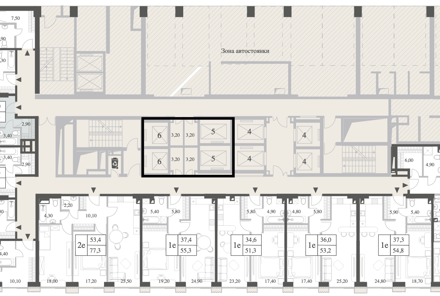 Планировка квартиры-студии Full House на общем плане